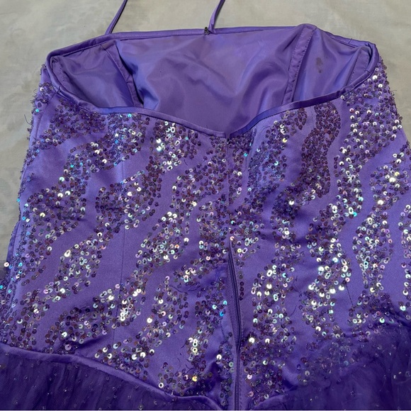 Elegant Purple Strapless Gown - Picture 11 of 11